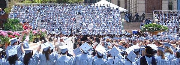 The sun shines on the graduating classes of 2005.