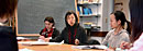 Professor Dorothy Ko teaches a women's studies class in the Schermerhorn Extension